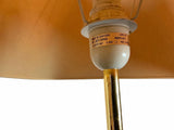 Pair of Robert de Schuytener Table Lamps, 1980s French Burl Wood and Brass Desk Lamps