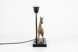Brass Horse Table Lamp, Galloping Horse Sculpture Base, Maison Charles Style Lacquered Wood