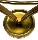 Pair of Gilt Bronze Wall Sconces, Two-Arm Ribbed Rim Sconces, French Style