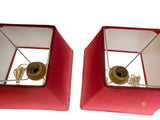 Pair of Restoration Period Gilt Bronze Candlestick Lamps, Ebonized Fluted Column, Converted to Lamps