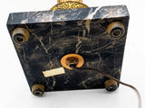 Louis XVI Style Brass Column Table Lamp Base, Fluted Column on Black Marble Base, 1970s