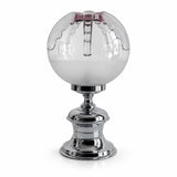 Pair of Vintage Space Age Table Lamps, Murano Glass, Chrome Base, Doria Leuchten Style, 1960s-70s