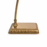 Antique Brass Table Lamp, Pâte de Verre Tulip Shade, Art Nouveau Style, Circa 1900
