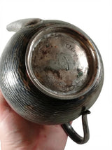 Silver Plated Teapot, Hammered Bachelor Teapot, H.J. Linton Paris, Made in England
