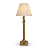 Corinthian Column Lamp Base, Brass Neoclassical Desk Lamp, Stepped Base — French