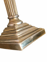Corinthian Column Lamp Base, Brass Neoclassical Desk Lamp, Stepped Base — French