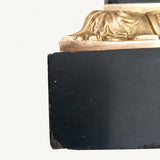Tazza Pair, Gilt Metal Coupes on Black Marble Plinths, Empire Style Cassolettes — French, 19th Century Attribution