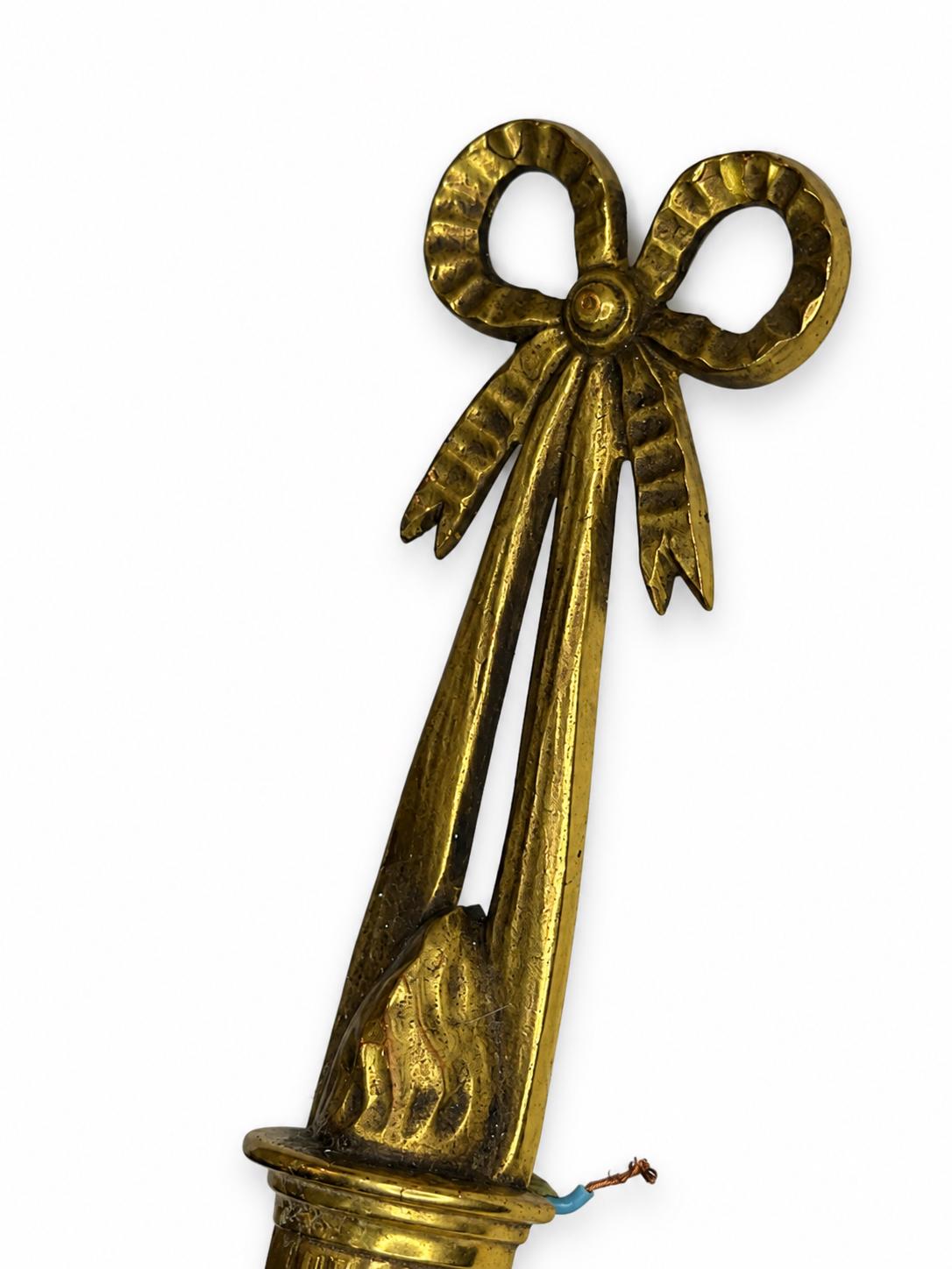 Set of Four French Gilt Bronze Wall Sconces, Louis XVI Bow and Quiver — France, Early 20th Century