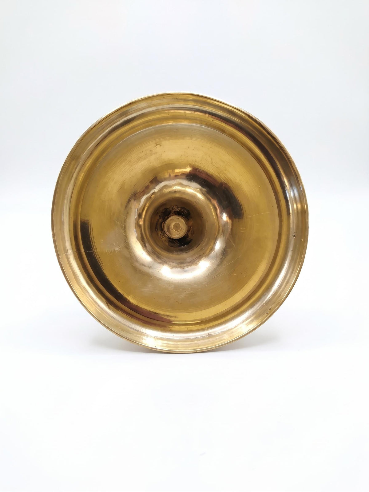 Antique French Art Deco Silver-Plated Candlestick, Geometric and Gadroon Ornament — France, circa 1930