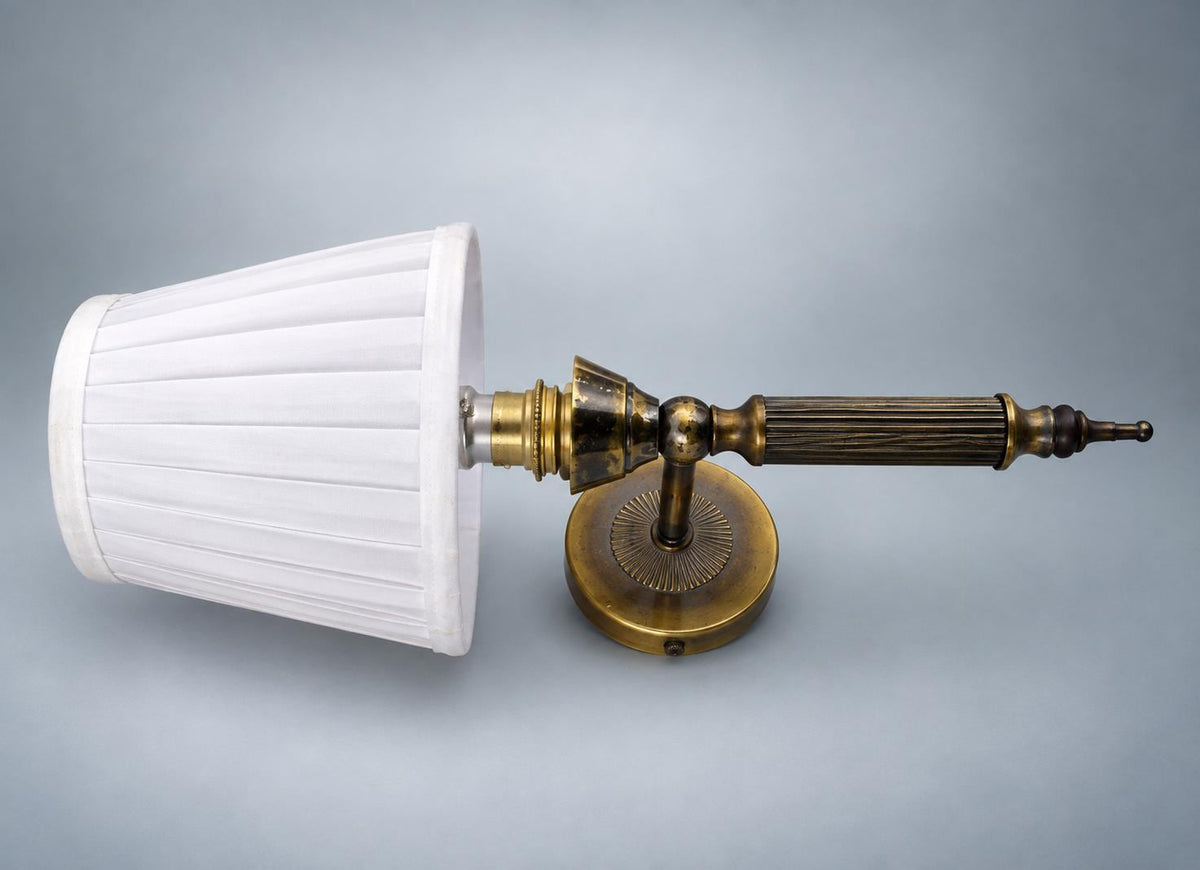 Pair of Patinated Brass Wall Sconces Mid-Century — 1960s