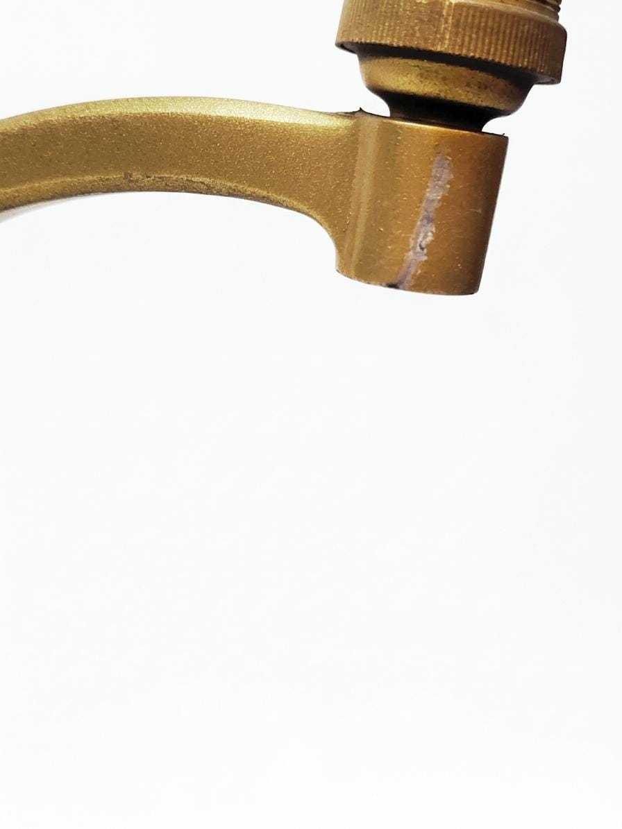 Antique French Art Deco Table Lamp Base, Gilt Régule Swan Neck, Numbered Model — France, circa 1930