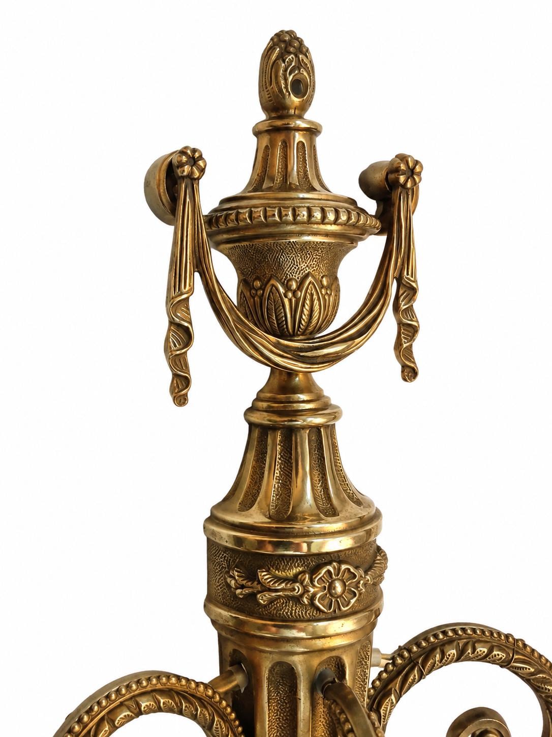 Bronze Wall Sconce, Empire Quiver Form with Three Arms — 20th Century