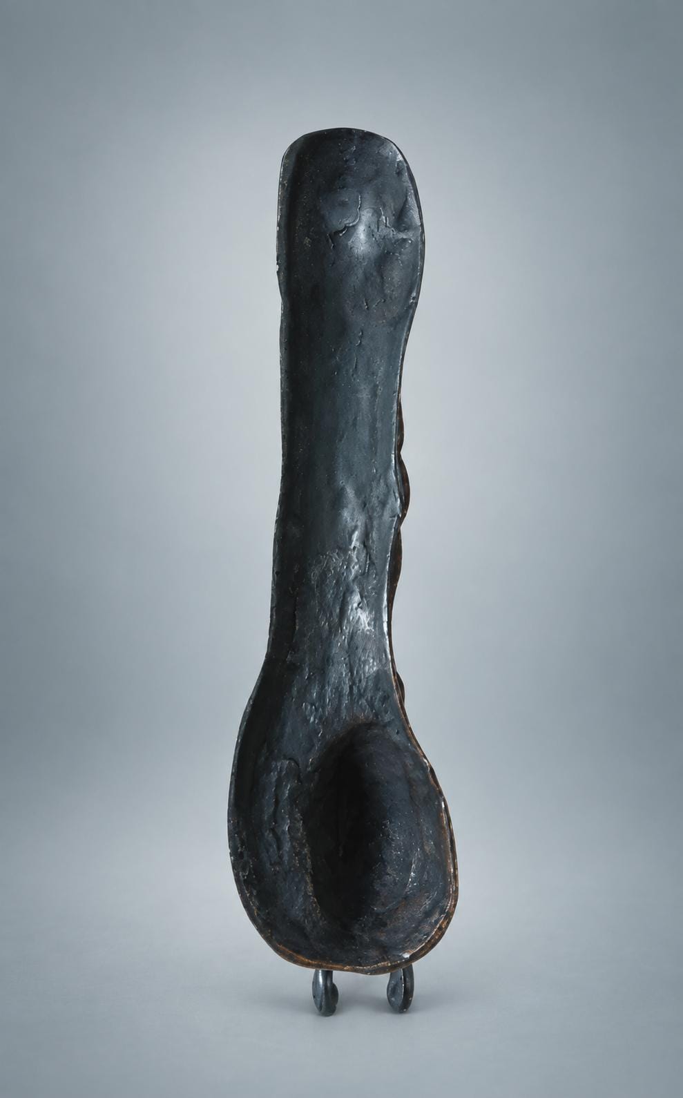 Art Deco Style Running Greyhound Figure, Black Patinated Metal on Naturalistic Base, Desk Sculpture