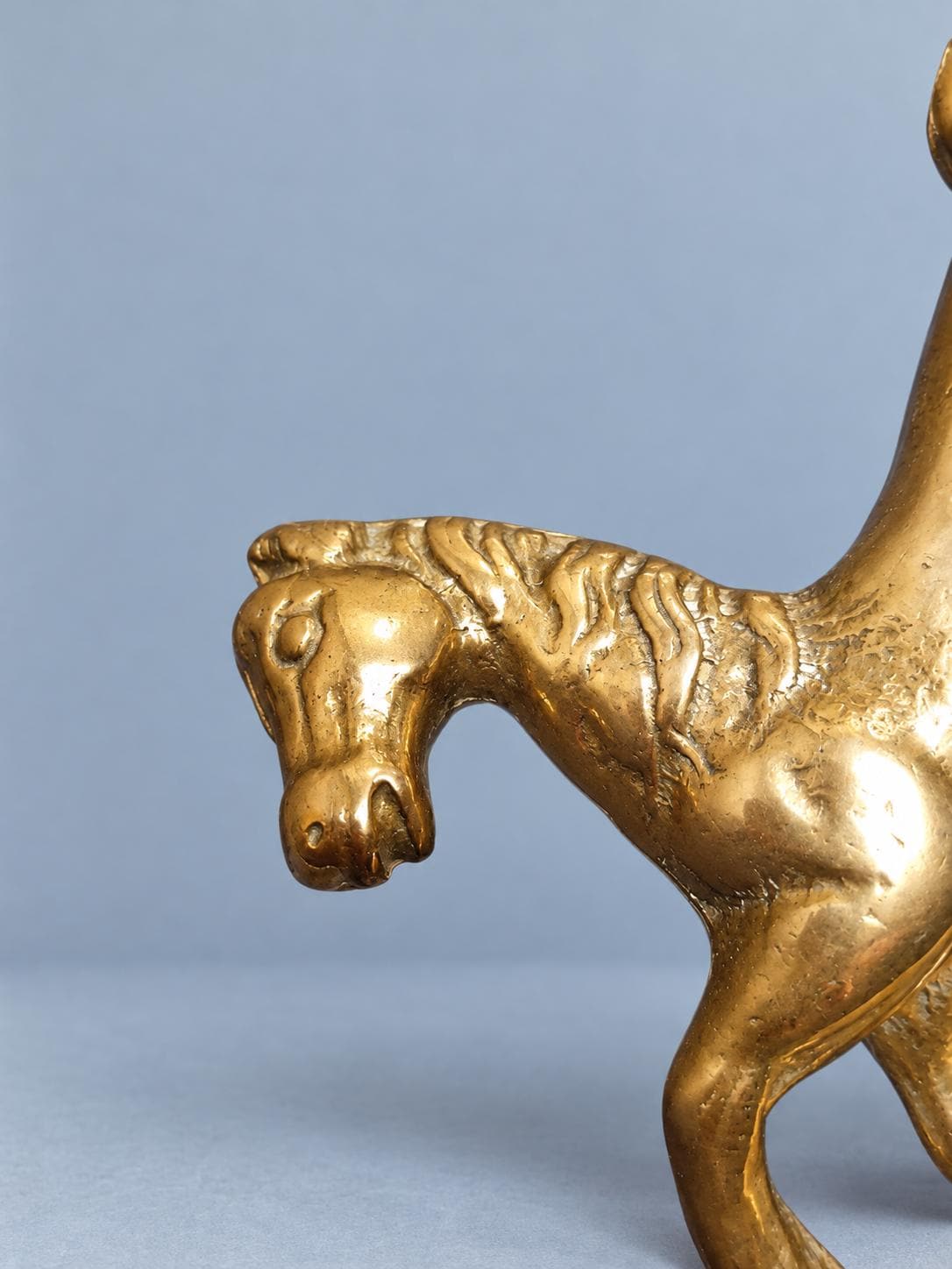 Pair of Vintage Solid Brass Horse Bookends, Leaping Stallion Figural Book Holders, Equestrian Library and Office Shelf Decor