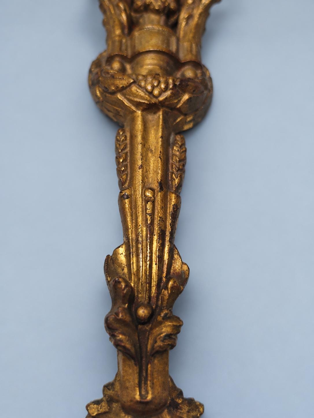 Small Gilt Louis XVI Style Two-Arm Wall Sconce with Laurel Garland, Vintage