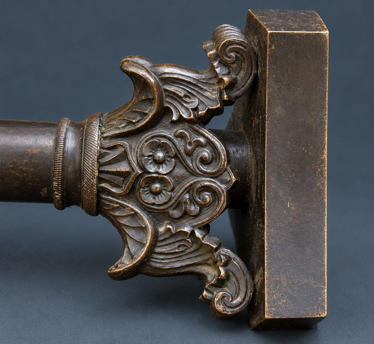 Pair of Antique French Asteare Patent Candlesticks, Spring-Loaded Column Candle Holders with Acanthus Tripod Bases, circa 1850