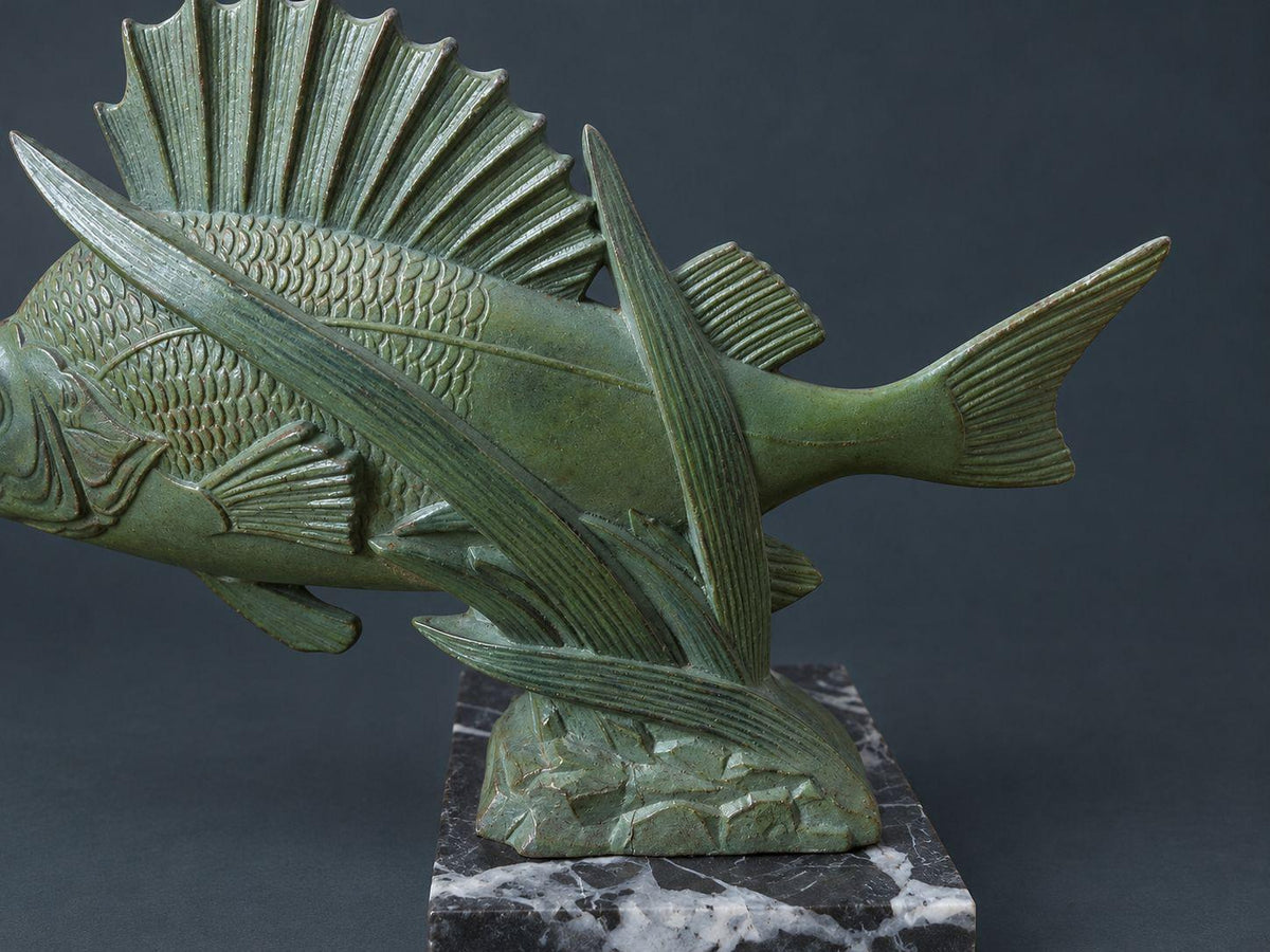 Antique Patinated Bronze Boy Riding a Water Buffalo, Herd Boy Sculpture on Pierced Rockwork Base, Asian Decor, circa 1900