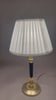 Mid-Century Gilded Brass Desk Lamp with Pleated Shade, 1950s