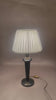 Vintage Navy Blue Leather Table Lamp | 1950s Mid Century Accent Lamp | Leather-Wrapped Brass Base | Rare Design Piece