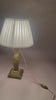 Antique Onyx Column Lamp, Fire-Gilt Chased Bronze Corinthian Capital — French, 19th Century