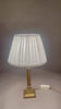 Vintage Brass Column Table Lamp, Ornate Capital and Base — 1950s