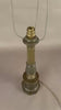 Antique Bronze Column Table Lamp, Hexagonal Base — Neoclassical, 19th Century