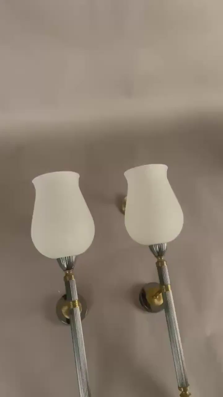 Pair of Wall Lights, Style of Maison Jansen, Neoclassical French Design, 1970s
