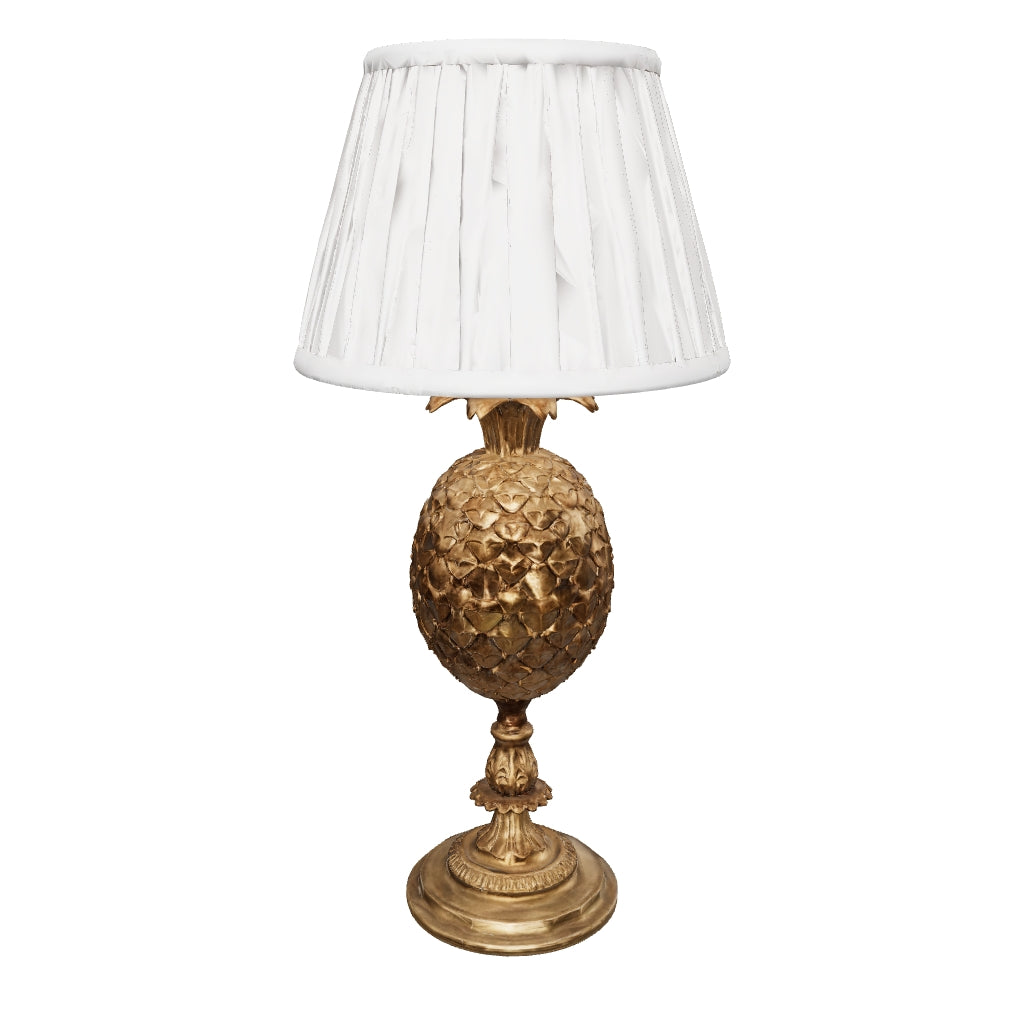 3D preview of Vintage Brass Pineapple Table Lamp, Classic Hospitality Symbol, Gold-Tone Statement Lighting, Circa 1950s