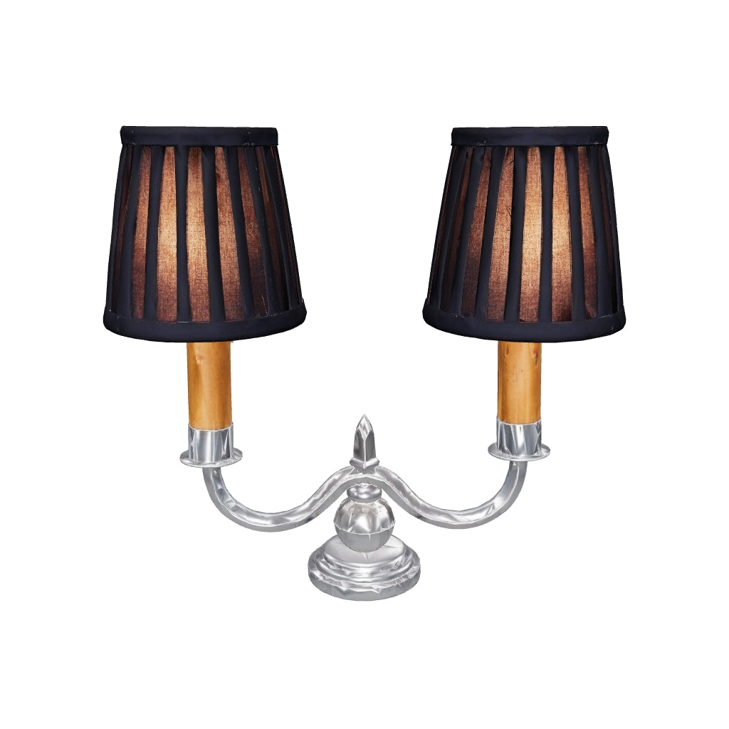 3D preview of Art Deco Candelabra Lamp, Chrome Two Arm Table Lamp with Glass Ball, Adnet Style — French, 1930s Style