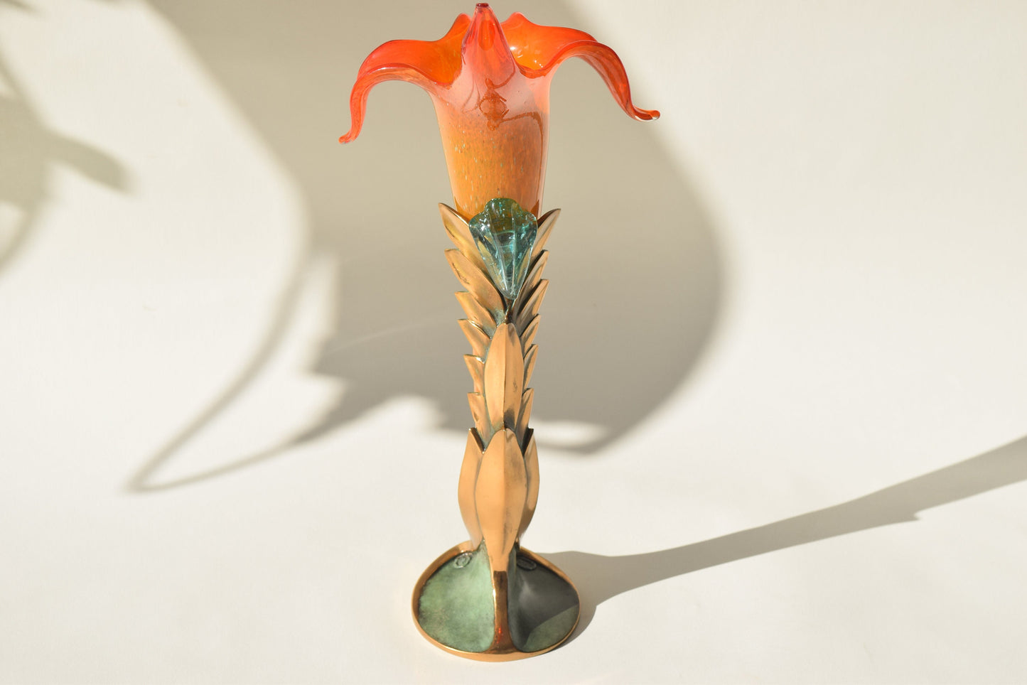 Gilbert Kruft (1939-2015) Bronze Murano Glass Vase